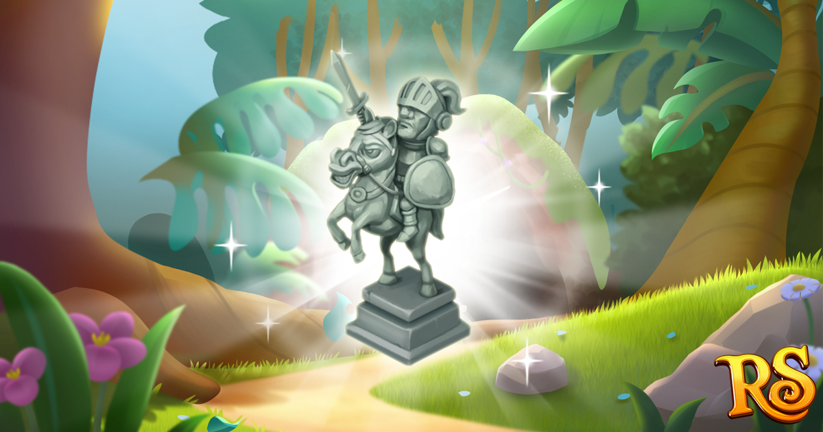 Coins, , , John upgraded the Knight Statue!